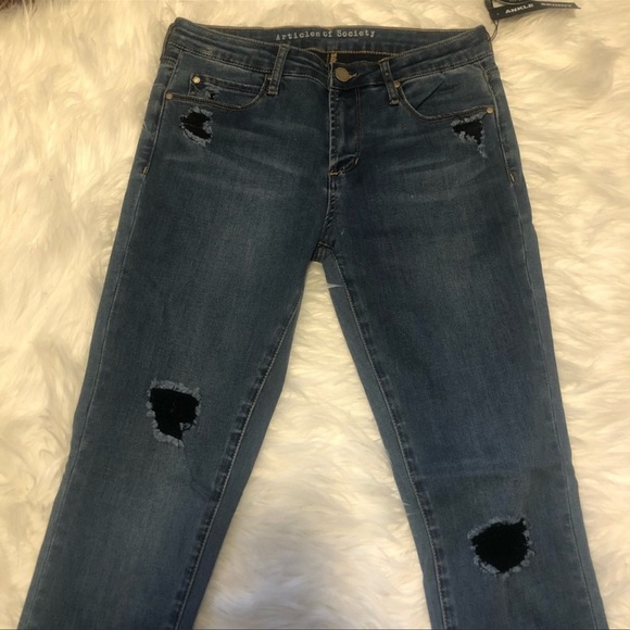 Articles Of Society NWT Distressed Ankle Skinny Jeans - Picture 7 of 14